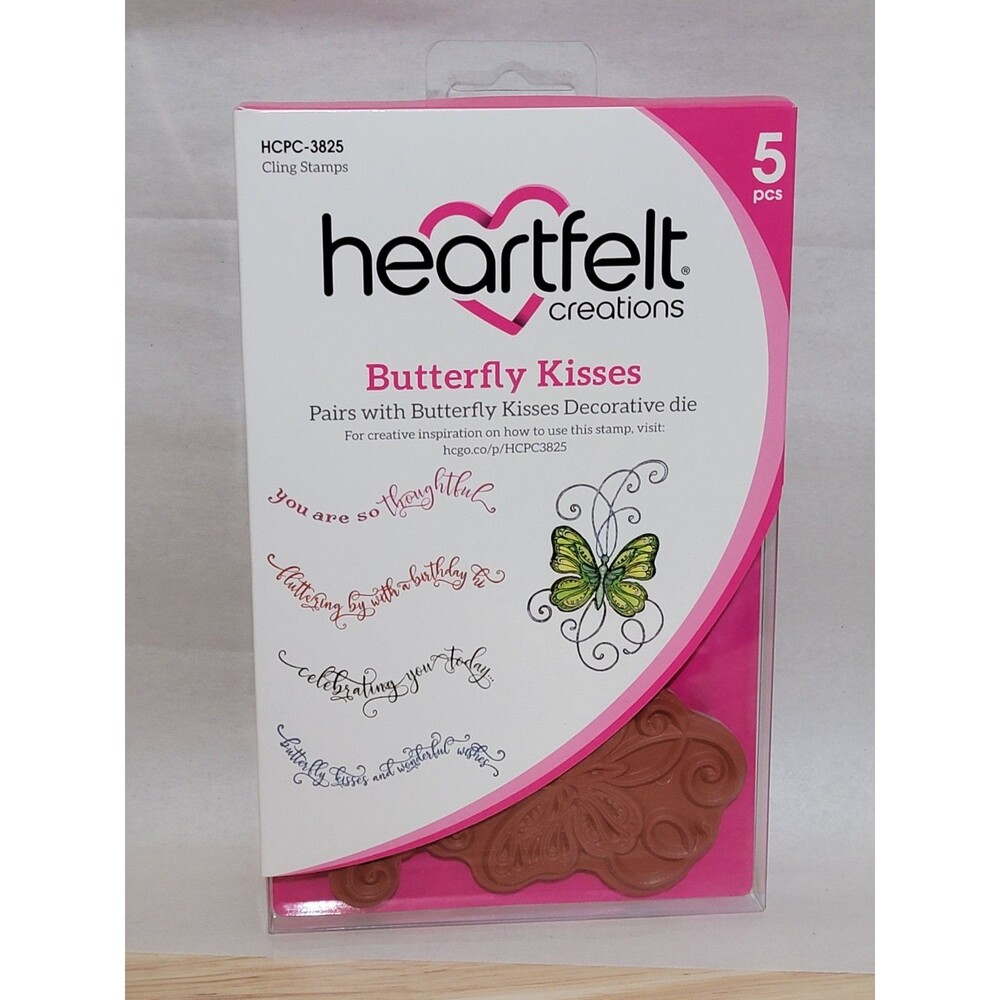 Heartfelt Creations Butterfly Kisses Cling Stamps HCPC-3825